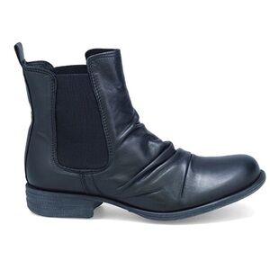 Miz Mooz Womens Lissie Black Genuine Leather Chelsea Boots Size 40 9-9.5 Classes